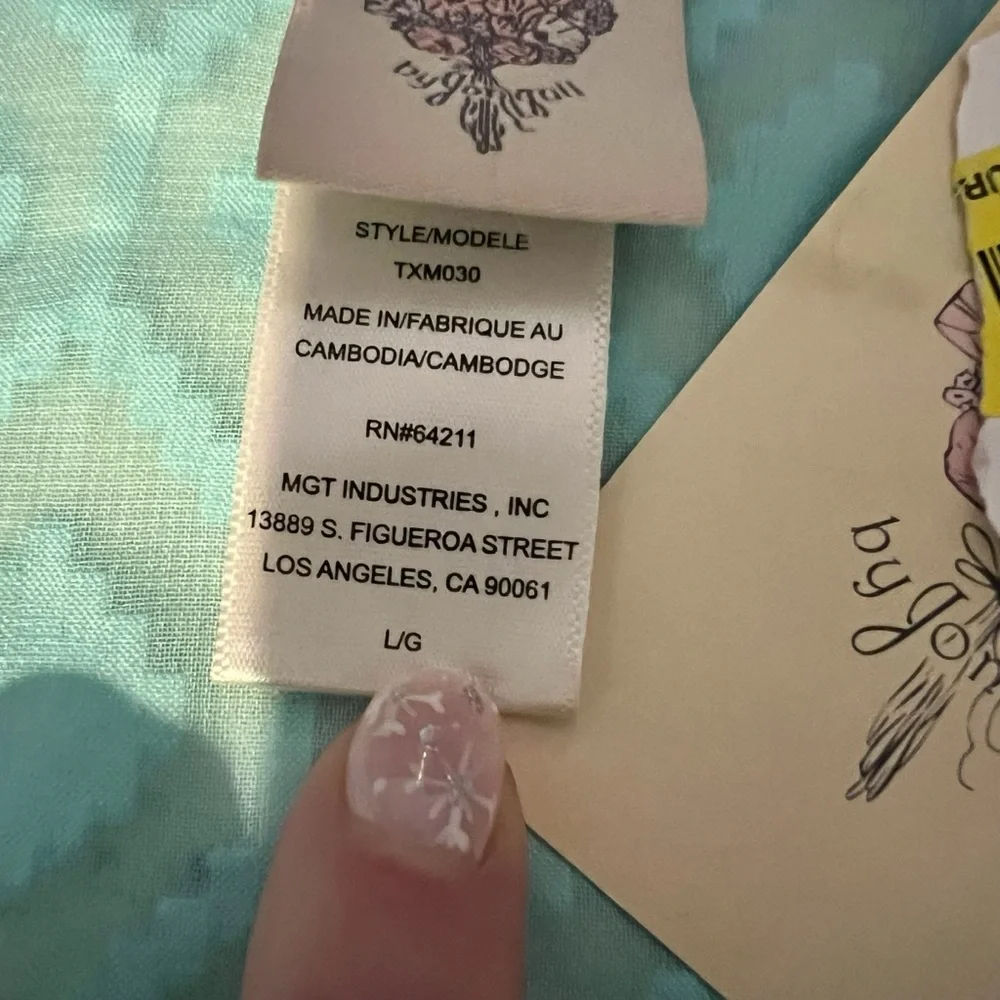 NWT In Bloom by Jonquil Sheer Robe Size Large - Picture 5 of 5